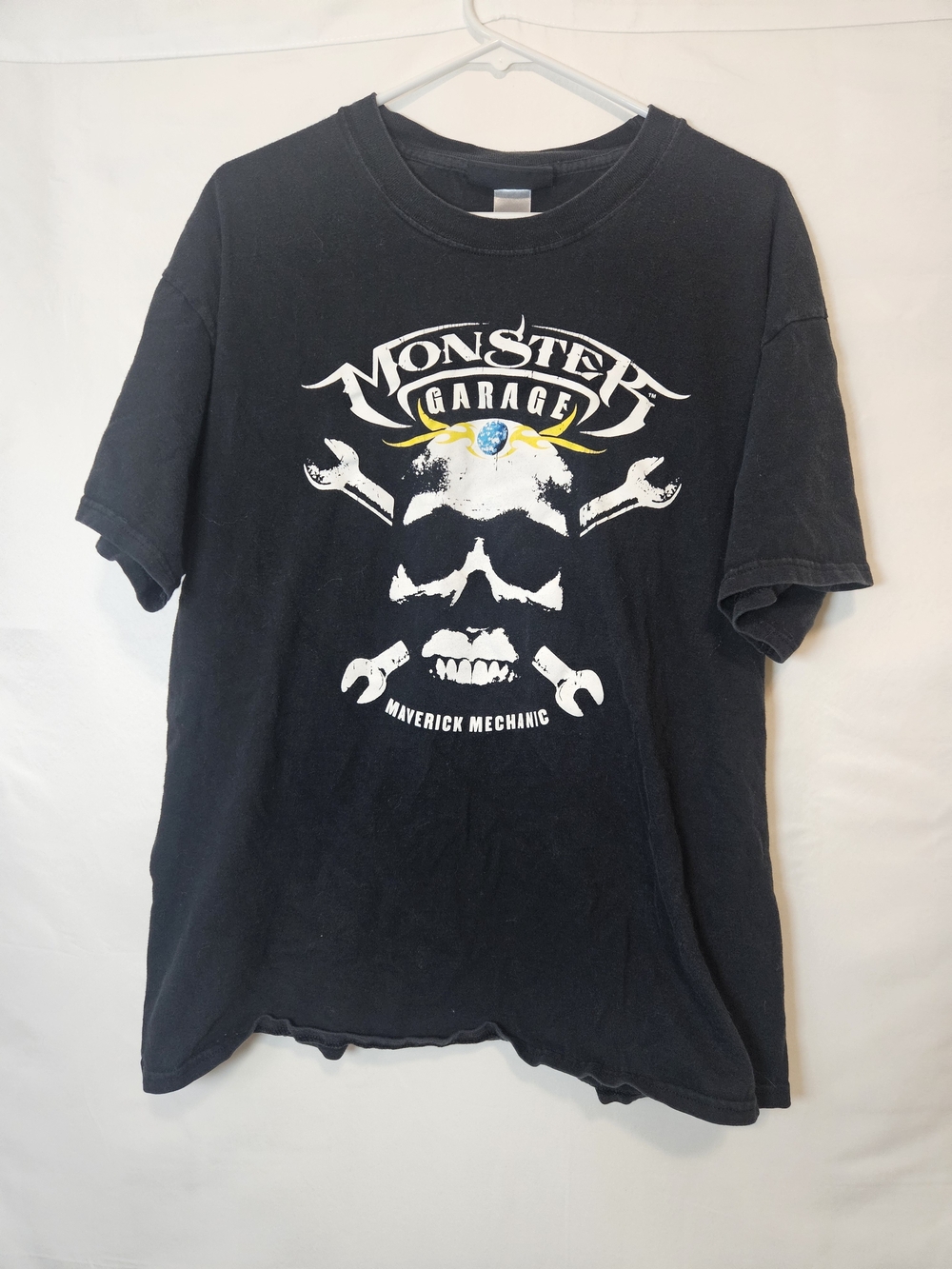 'Maverick Mechanic' Black Graphic Short-Sleeve Tee